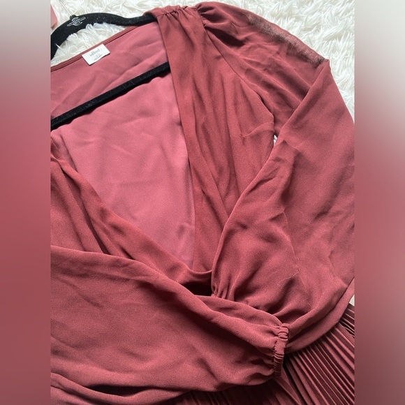 Aritzia Burgundy Midi Dress - Picture 6 of 11